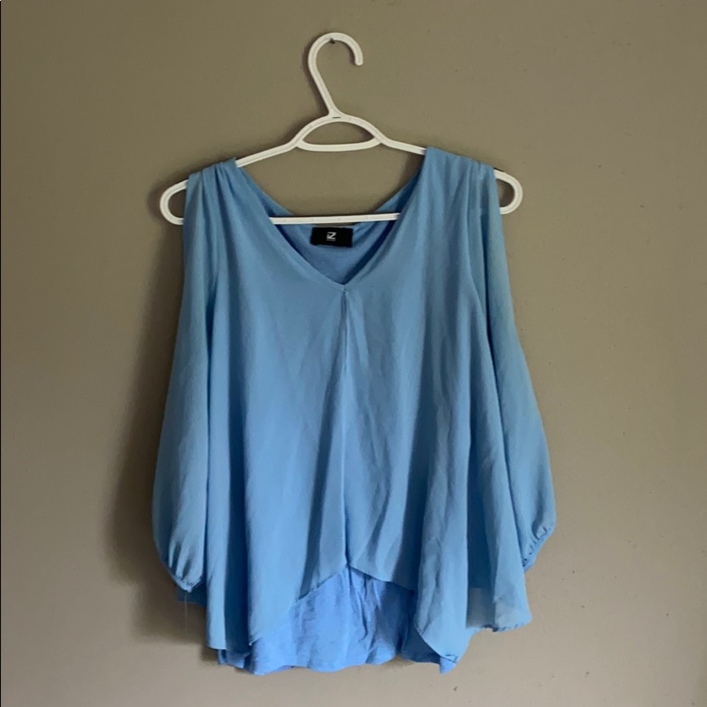 Blue Slit Sleeve